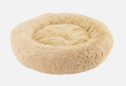 Dog Cat Pet Calming Bed Warm Soft Plush round Nest Comfy Sleeping Kennel Cave