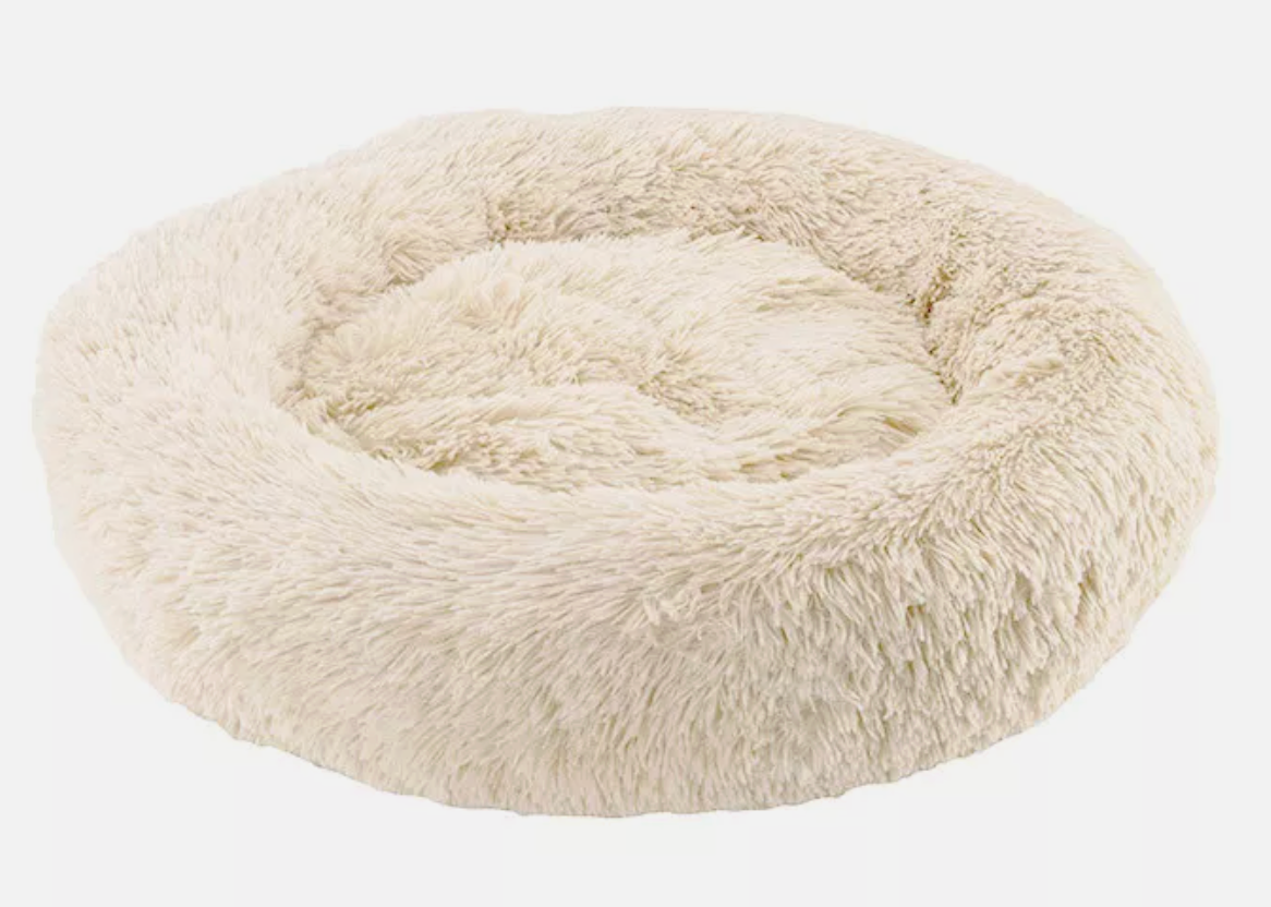 Dog Cat Pet Calming Bed Warm Soft Plush round Nest Comfy Sleeping Kennel Cave