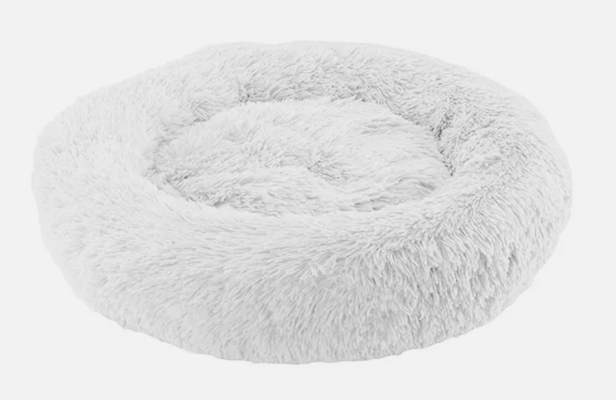 Dog Cat Pet Calming Bed Warm Soft Plush round Nest Comfy Sleeping Kennel Cave